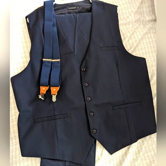 princess polly baby blue dress Suits & Blazers | Navy Blue Pants Vest Suspenders Grey Tie And Dress Up  Shoes